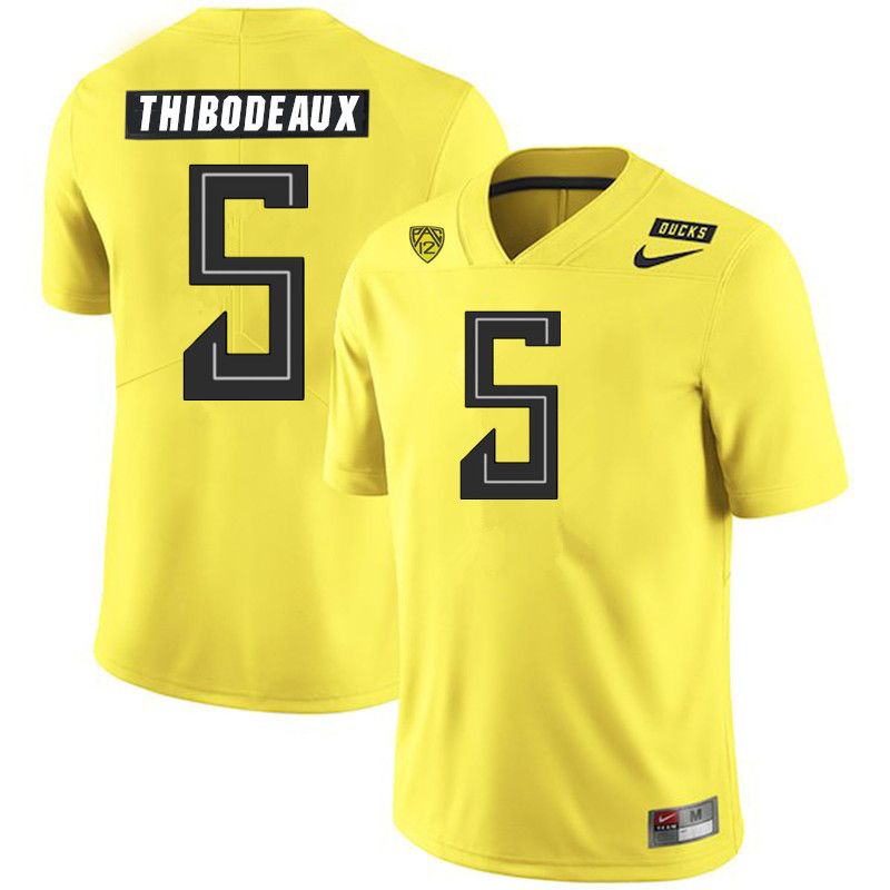 2019 Men #5 Kayvon Thibodeaux Oregon Ducks College Football Jerseys Sale-Yellow - Click Image to Close